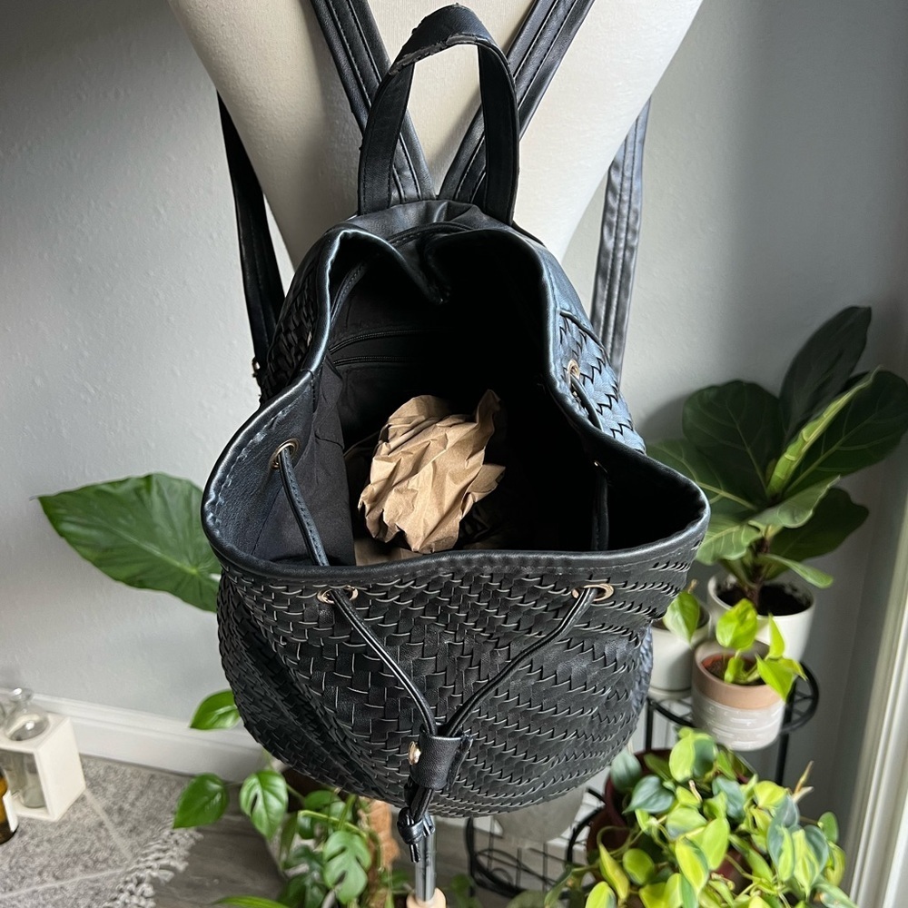 Faux Leather Backpack - Picture 3 of 9